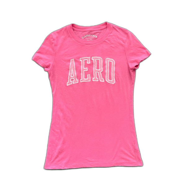 Tops - aeropostale pink tee aero logo top classic t-shirt